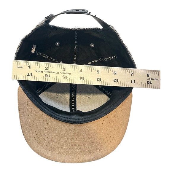 Littlest Prince Gray "Boss Man" Flat Suede Brim Cap Hat Adjustable Snap Size Med - Picture 5 of 5